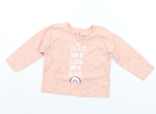 George Baby Beige Basic T-Shirt Size 3-6 Months