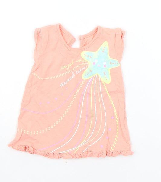 George Baby Orange Basic T-Shirt Size 3-6 Months - STAR