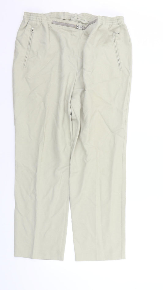 CANDA Womens Beige Trousers Size 18 L25 in
