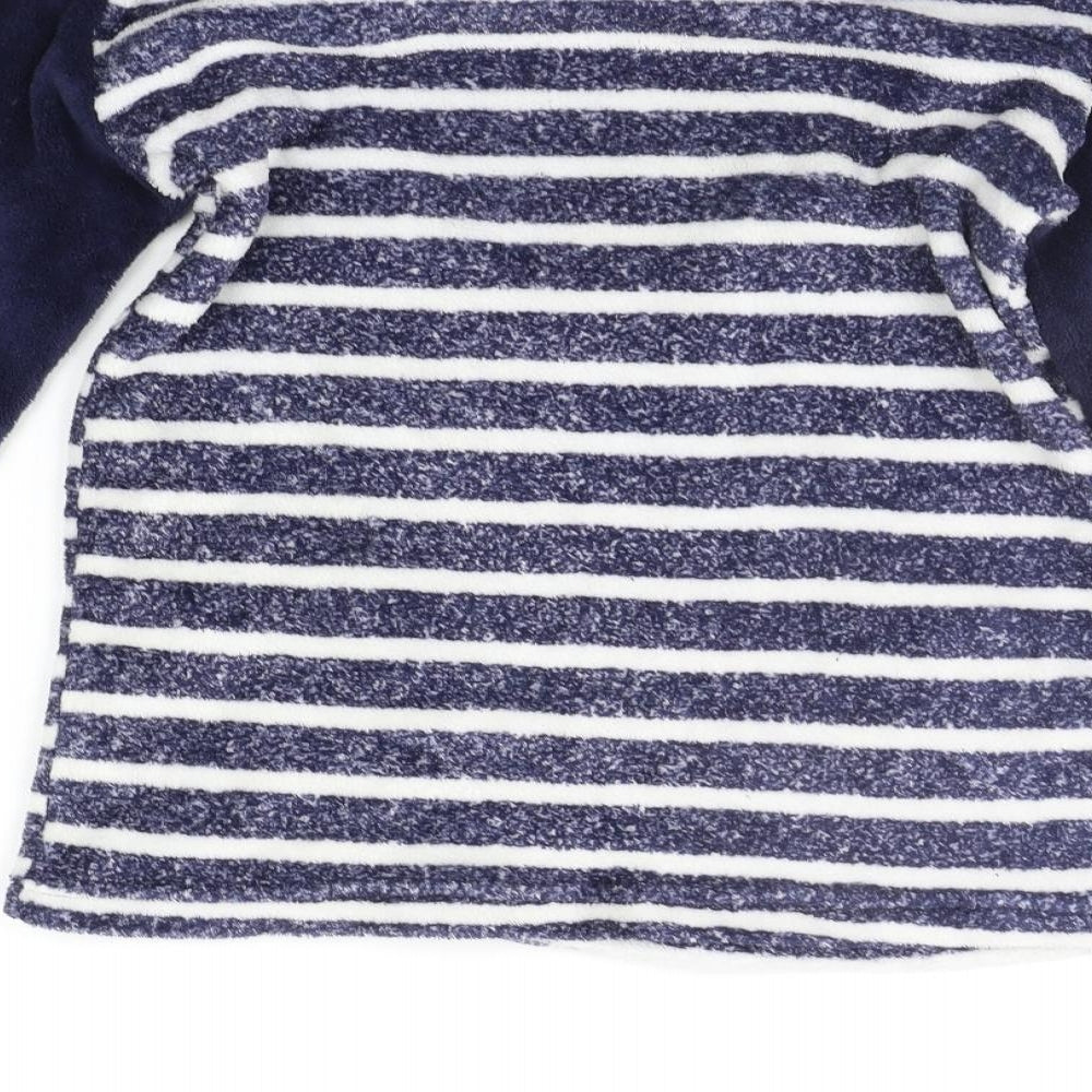Hudson's Bay Womens Blue Striped Top Pyjama Top Size S