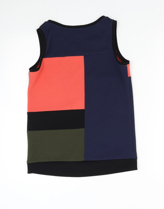 NEXT Womens Multicoloured Colourblock Basic Tank Size 8