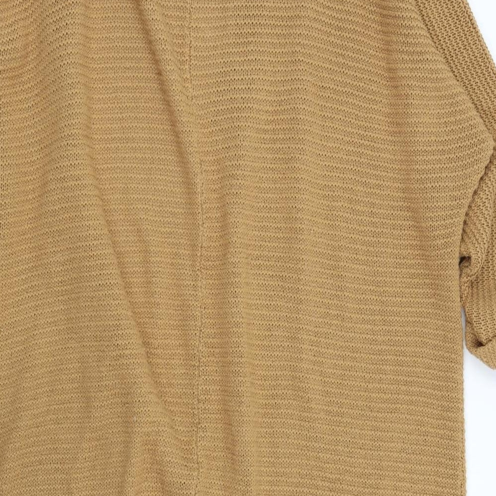 Boohoo Womens Brown Knit Cardigan Jumper Size L