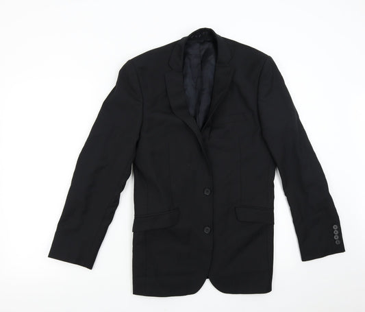 Racing Green Mens Black   Jacket Suit Jacket Size 36