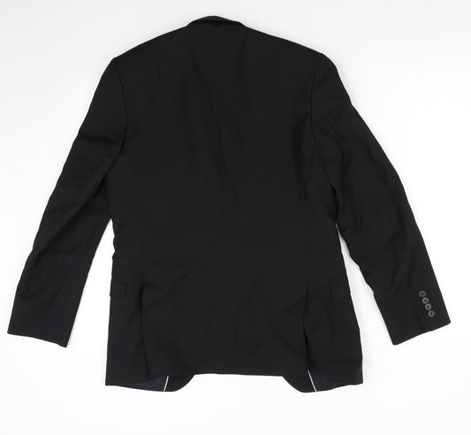 Racing Green Mens Black   Jacket Suit Jacket Size 36