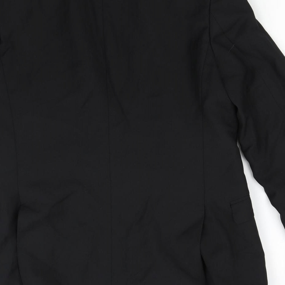 Racing Green Mens Black Jacket Suit Jacket Size 36
