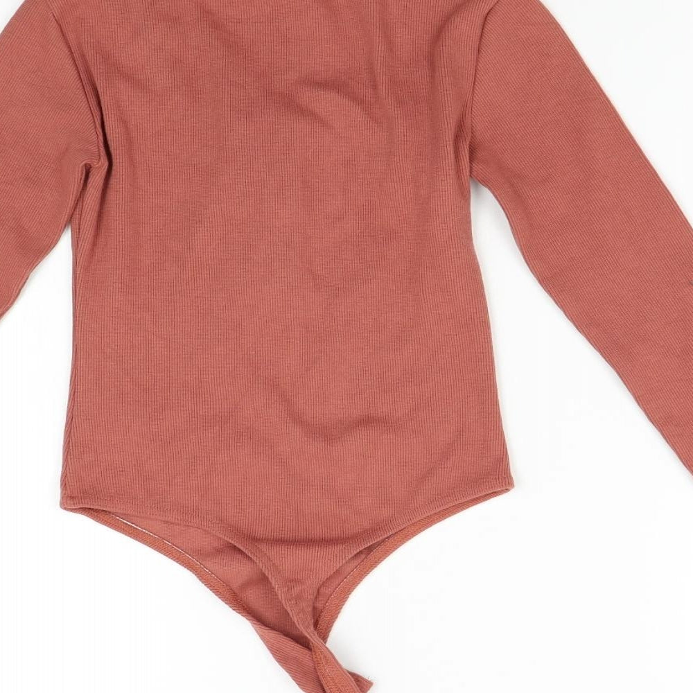 Missguided Womens Pink Bodysuit One-Piece Size 6