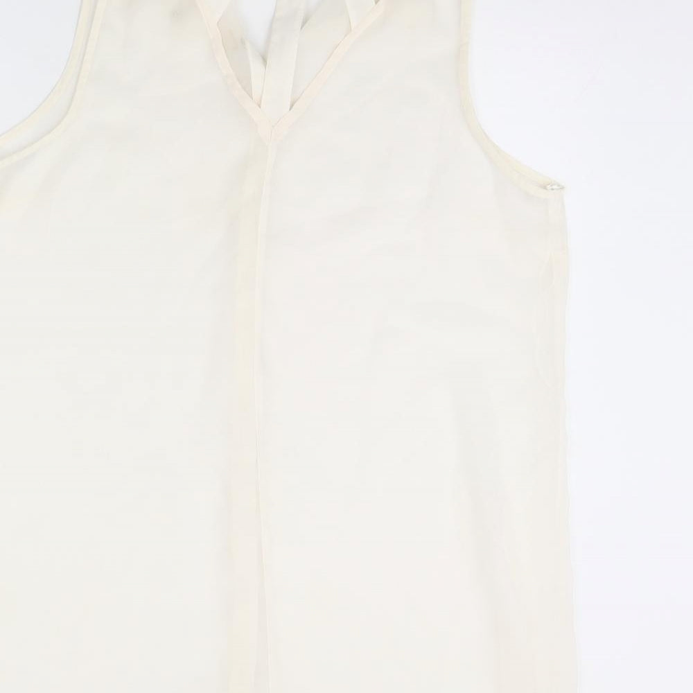 Preworn Womens Beige Basic Button-Up Size 16
