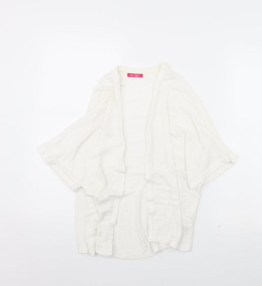 yd Girls White Cardigan Jumper Size 10 Years