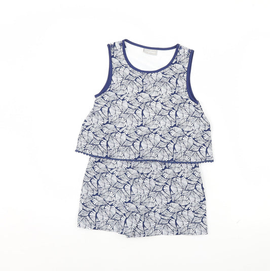 I Love Girls Wear Girls Blue Floral Playsuit One-Piece Size 8 Years