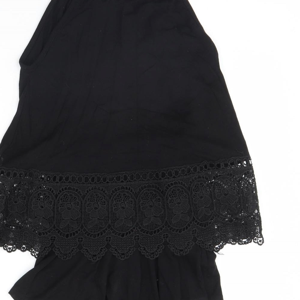 Boohoo Womens Black Playsuit One-Piece Size 6