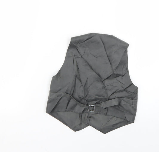 Preworn Boys Grey Overcoat Waistcoat Size 5 Years
