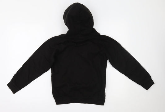 Awdis Boys Black Pullover Hoodie Size 9-10 Years