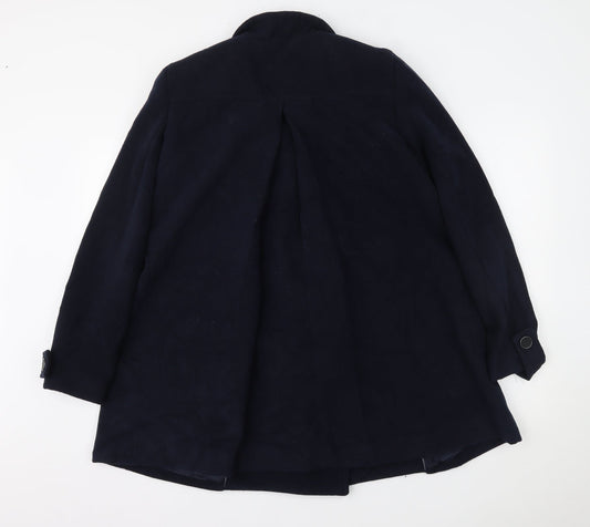 MNG Womens Blue Overcoat Coat Size M