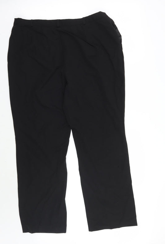 Charmance Womens Black Trousers Size 20 L29 in