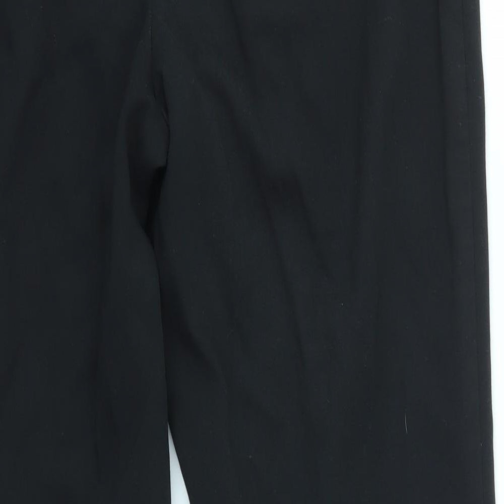 M&S Womens Black Dress Pants Trousers Size 10 L25 in