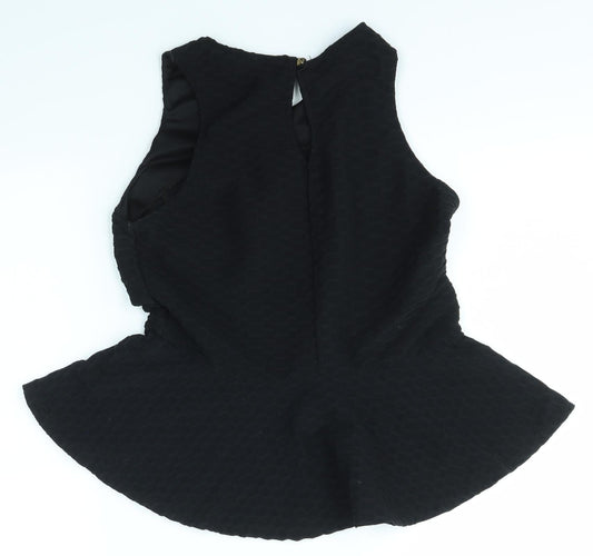 Miss Selfridge Womens Black Basic Blouse Size 12