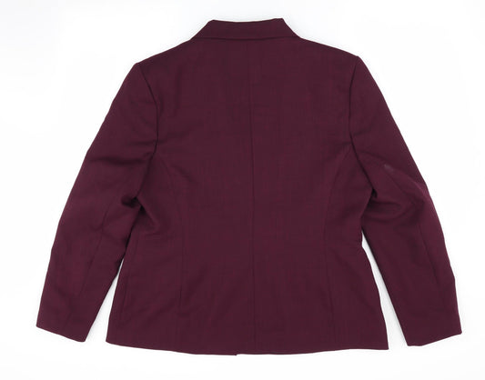 Mackays Womens Purple Jacket Suit Jacket Size 16