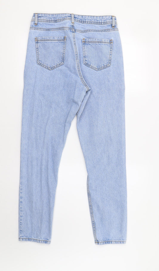 Denim Co. Womens Blue Straight Jeans Size 10 L28 in
