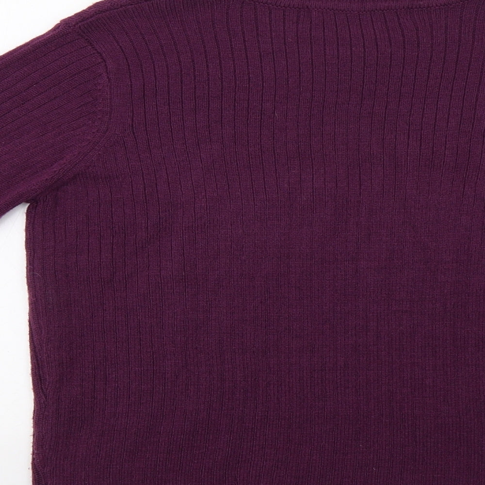 Isle Womens Purple Pullover Jumper Size S