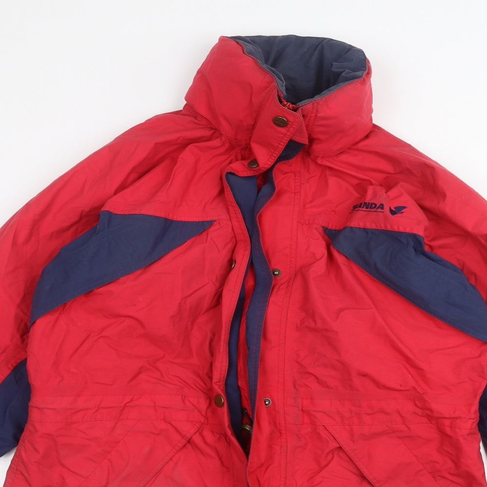 scanda Womens Red Pea Coat Coat Size 10