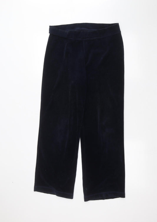 Marks and Spencer Womens Blue Trousers Size 10 L25 in