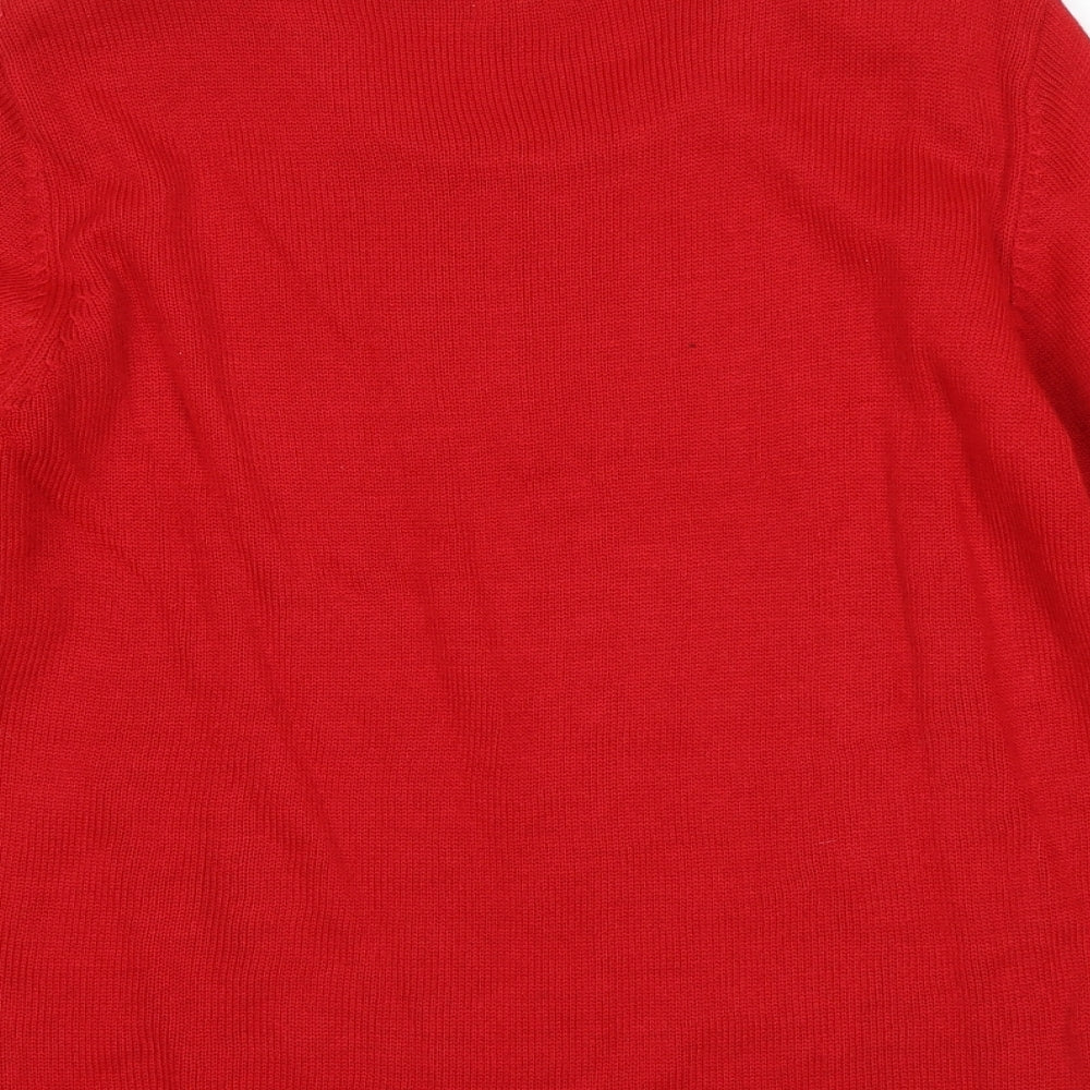 Roman Womens Red Pullover Jumper Size S