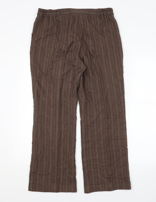 BM Womens Brown Trousers Size 12 L27 in