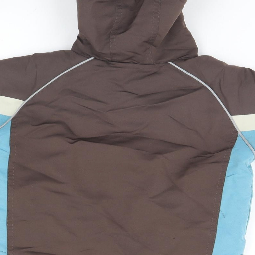 George Boys Brown Parka Coat Size 6-9 Months