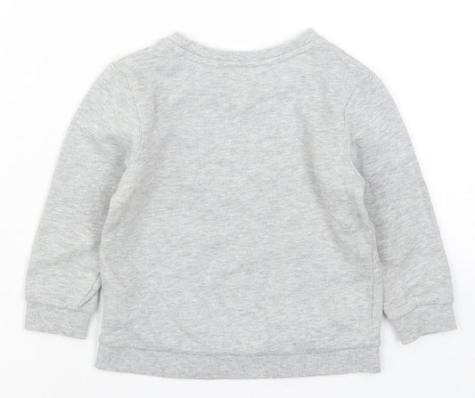 Matalan Boys Grey Pullover Sweatshirt Size 2-3 Years