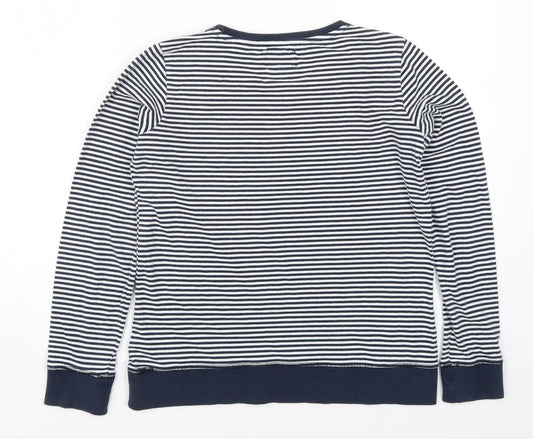 NEXT Womens Blue Striped Top Pyjama Top Size XS