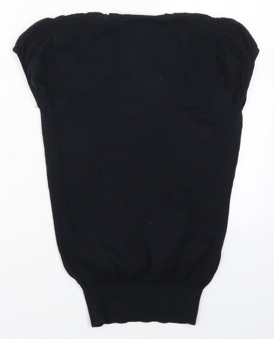 TUCHUZY ? Womens Black Basic T-Shirt Size 12