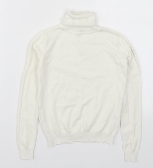 Young Dimension Girls White Knit Pullover Jumper Size 9-10 Years