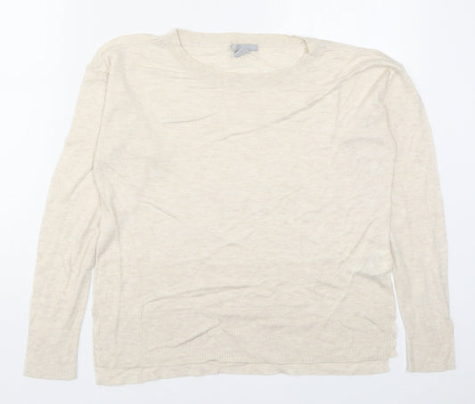 H&M Mens Beige Button-Up Size S