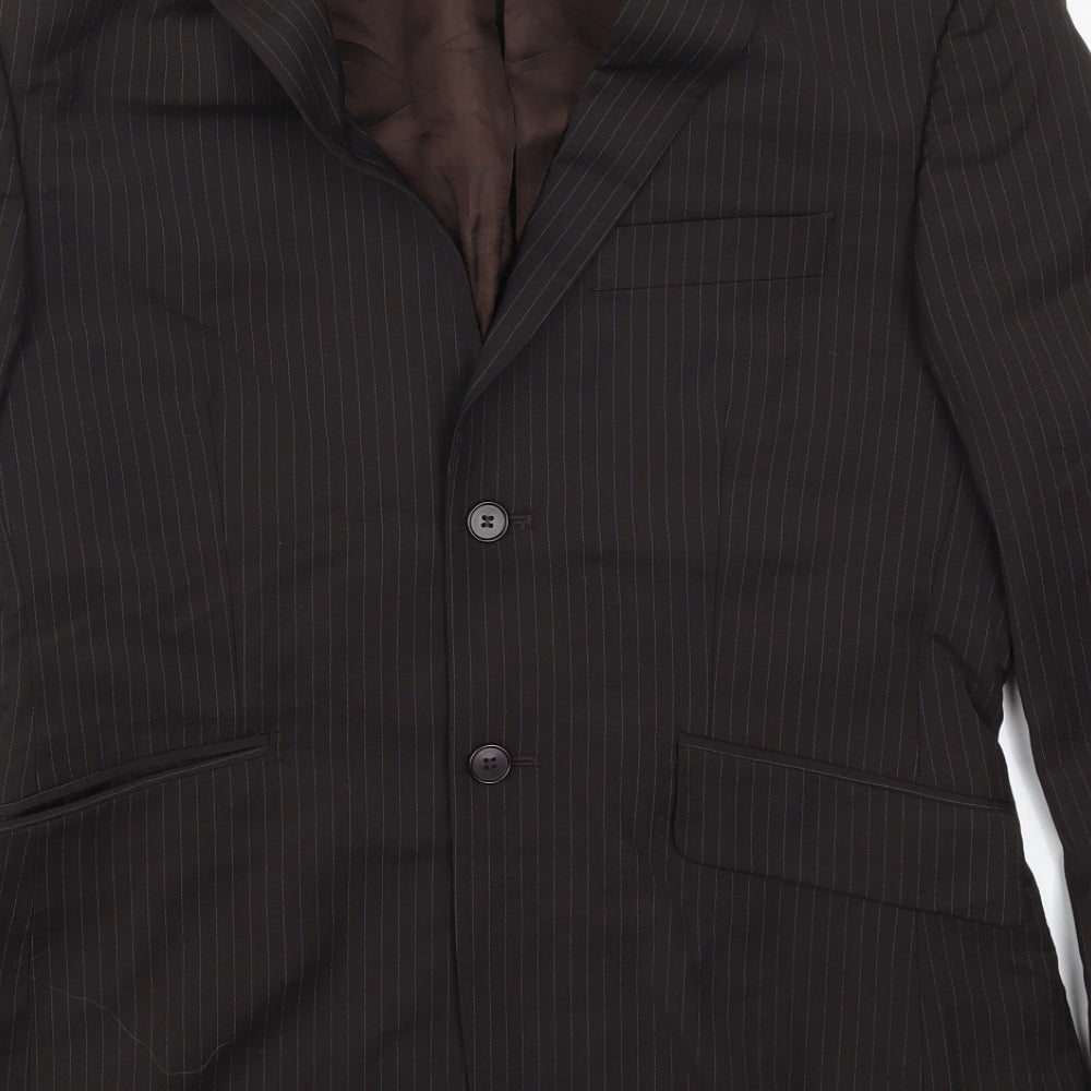 Karl Jackson Mens Brown Striped Jacket Suit Jacket Size 38