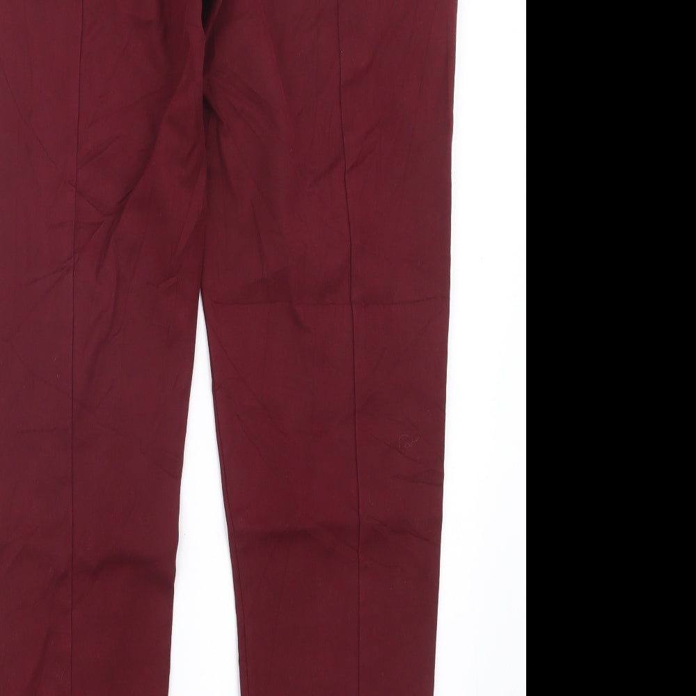 Oasis Womens Red Trousers Size 10 L27.5 in