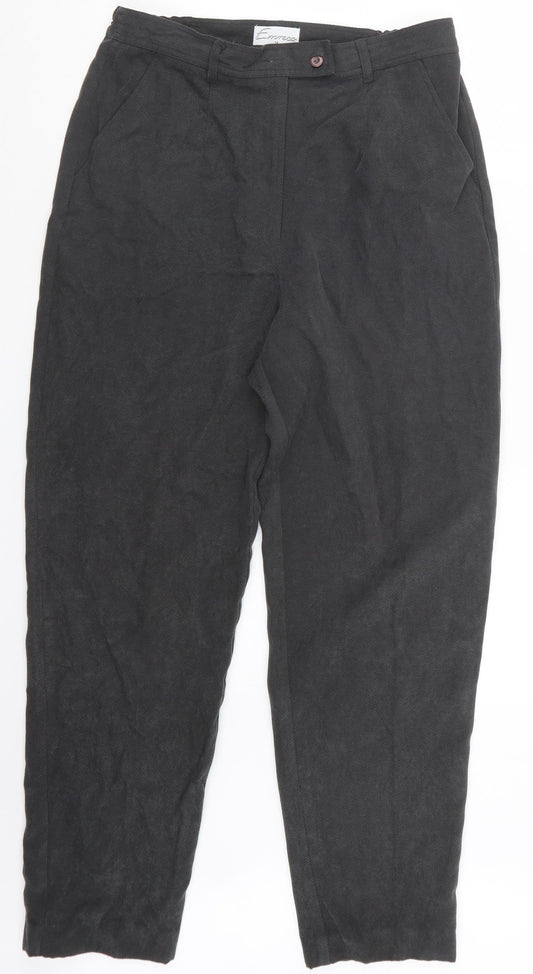 Emreco Womens Grey Trousers Size 14 L27 in