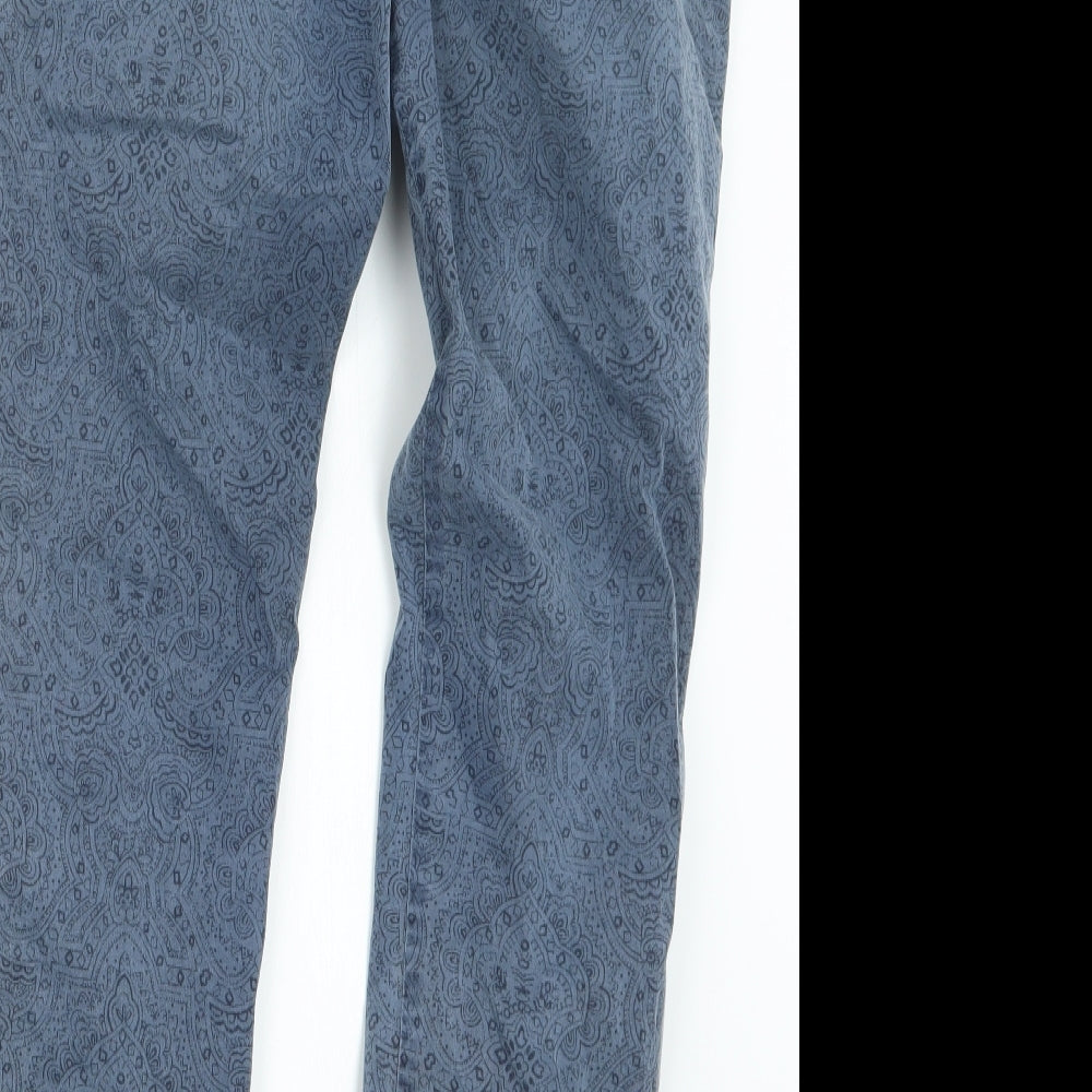 Gap Womens Blue Geometric Chino Trousers Size 29 in L26.5 in