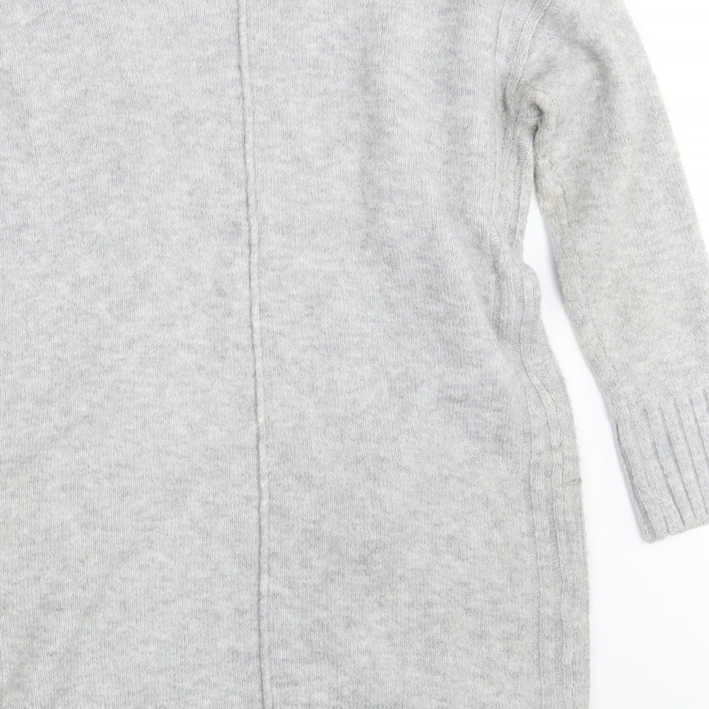 M&S Womens Grey Wrap Jumper Size S