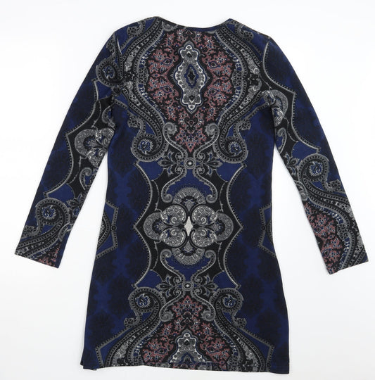 Apricot Womens Multicoloured Paisley T-Shirt Dress Size 10