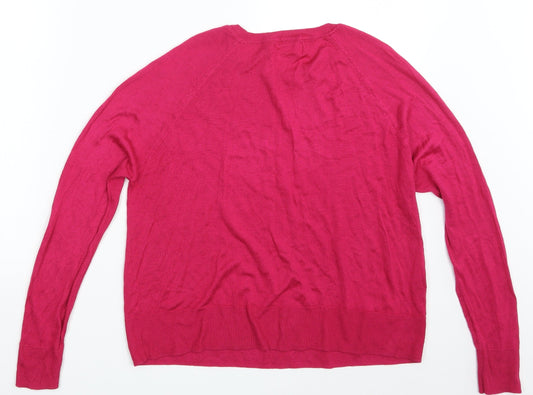 MNG Womens Pink Pullover Sweatshirt Size S
