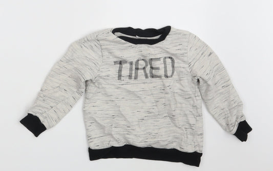 George Boys Grey Pullover Jumper Size 3-4 Years
