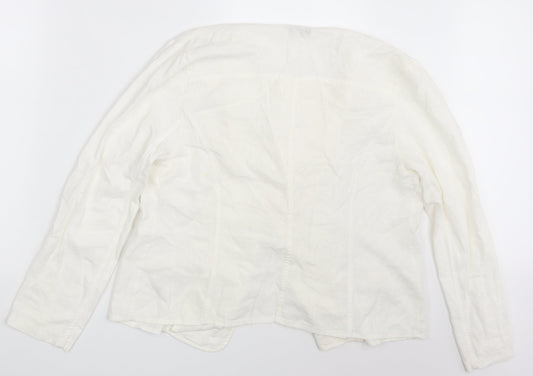 George Womens Ivory Jacket Blazer Size 14