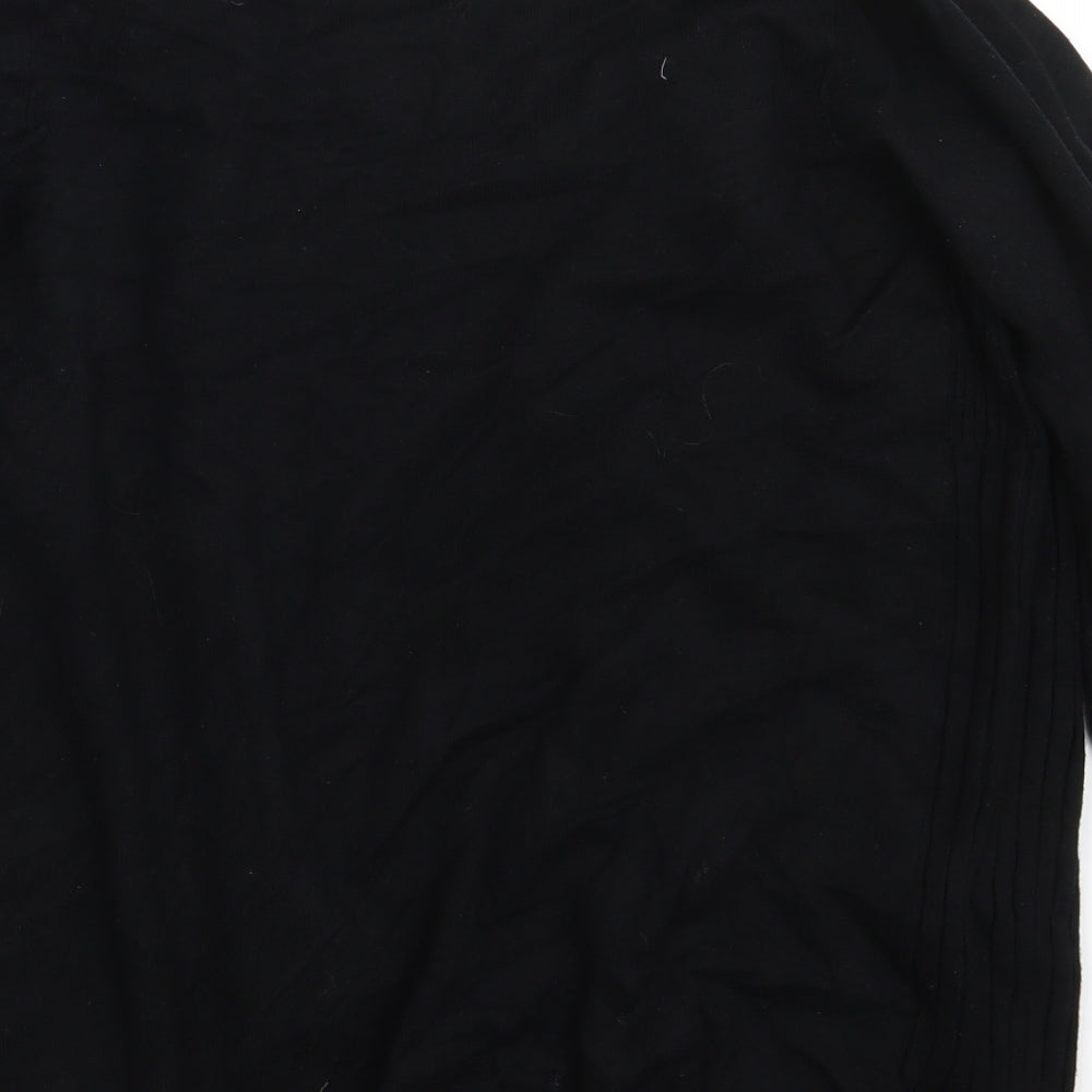 BHS Womens Black Knit Wrap Jumper Size 12