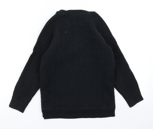 V by Very Boys Black Pullover Sweatshirt Size 7-8 Years