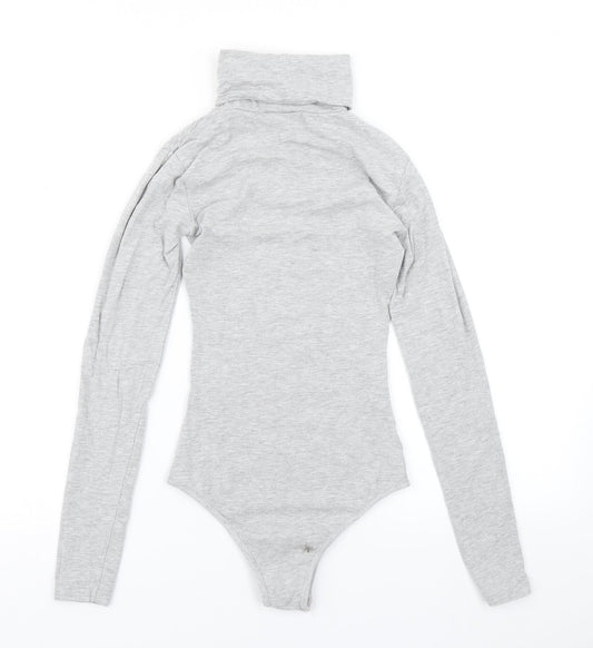 PRETTYLITTLETHING Womens Grey Bodysuit One-Piece Size 6
