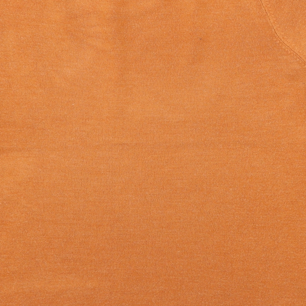Soon Womens Orange Knit Pullover Jumper Size 16