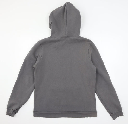 Just Hype Womens Grey Jersey Pullover Hoodie Size 10