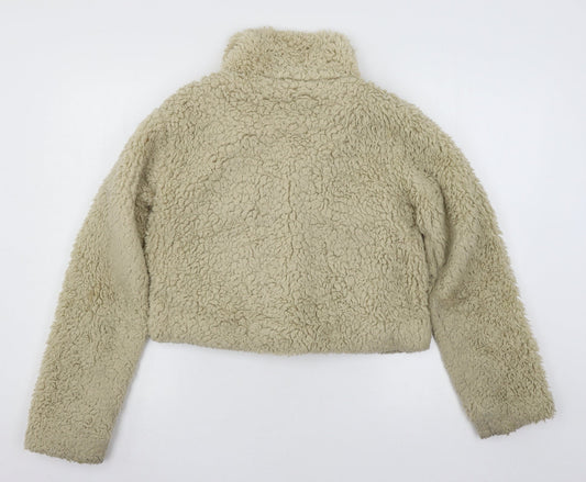Rising Womens Beige Microfibre Jacket Size S