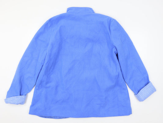 Anne De Lancay Womens Blue Pea Coat Coat Size 20