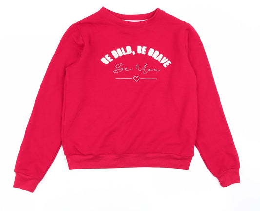 New Look Girls Red Pullover Jumper Size S